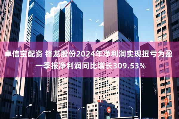 卓信宝配资 锋龙股份2024年净利润实现扭亏为盈  一季报净利润同比增长309.53%