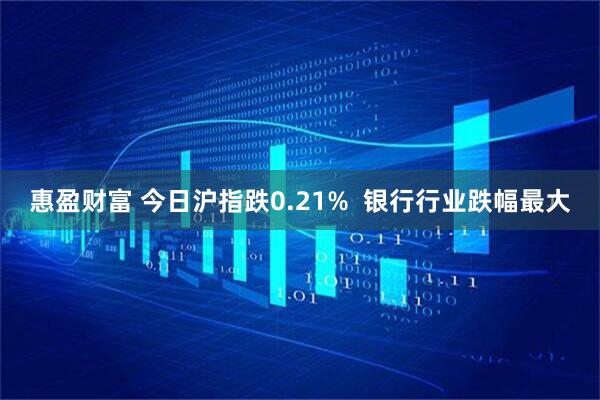惠盈财富 今日沪指跌0.21%  银行行业跌幅最大
